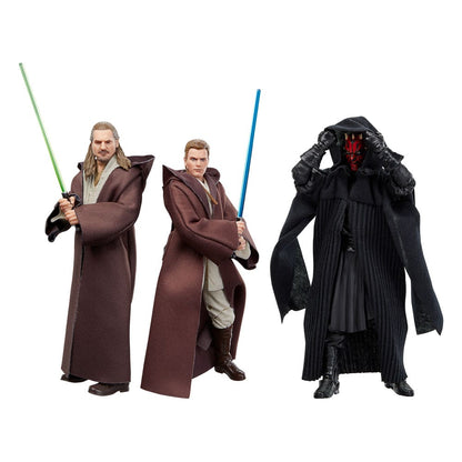 Qui-Gon Jinn, Darth Maul, Obi-Wan Kenobi Star Wars: Episode I - Black Series Actionfiguren 3er-Pack 15 cm