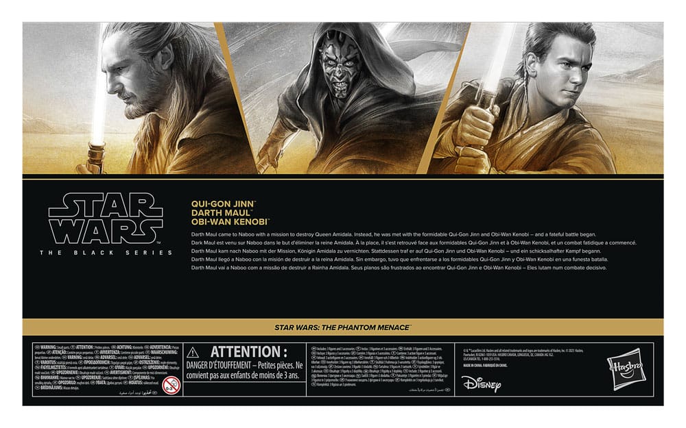 Qui-Gon Jinn, Darth Maul, Obi-Wan Kenobi Star Wars: Episode I - Black Series Actionfiguren 3er-Pack 15 cm