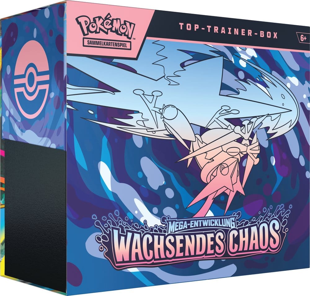 Pokemon TCG Top-Trainer-Box Mega-Entwicklung - Wachsendes Chaos *Deutsche Version* 🇩🇪