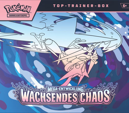 Pokemon TCG Top-Trainer-Box Mega-Entwicklung - Wachsendes Chaos *Deutsche Version* 🇩🇪