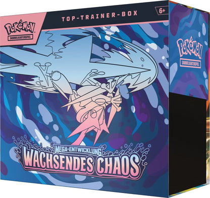 Pokemon TCG Top-Trainer-Box Mega-Entwicklung - Wachsendes Chaos *Deutsche Version* 🇩🇪