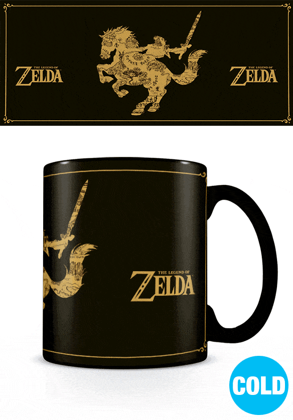 The Legend of Zelda Tasse mit Thermoeffekt (Map Silhouette) 315 ml