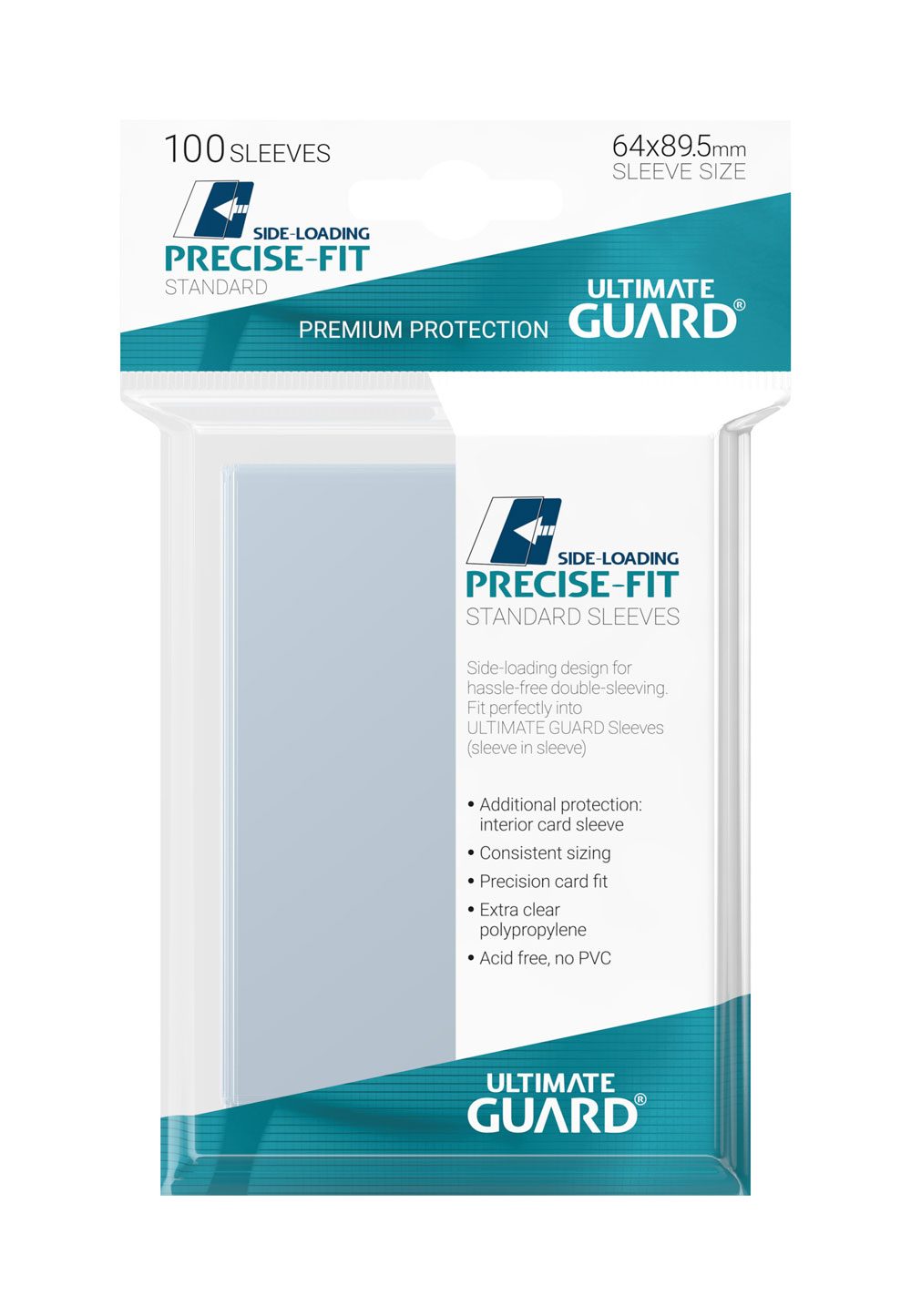 Ultimate Guard Precise-Fit Sleeves Side-Loading Standard Size Clear (100)